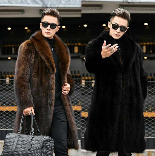 ファーコート メンズ ロングコート ビジネスコート 男性用 毛皮コート アウター ジャケット 防寒 防風 厚手上着 メンズコート フェイクファー 暖かい 冬物 人気 柔らかい お出かけ 旅行 お兄系