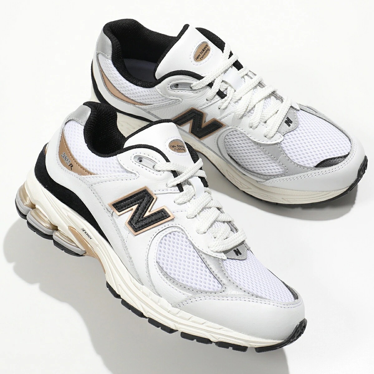 New Balance ニューバランス スニーカー M2002RPN レディース ローカット メッシュ レースアップ ワイズD ロゴ シューズ 靴 ホワイト+ブラック