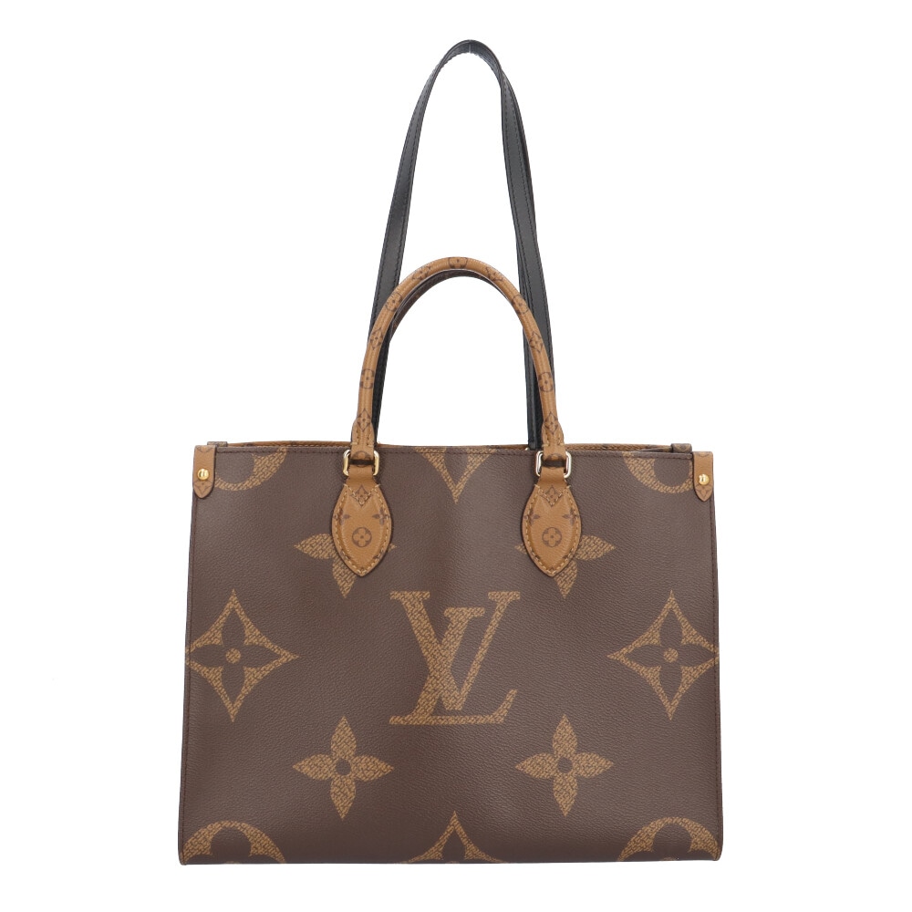 ルイヴィトン オンザゴー MM モノグラムジャイアント トートバッグ モノグラムリバース M45321 ブラウン LOUIS VUITTON 中古 美品