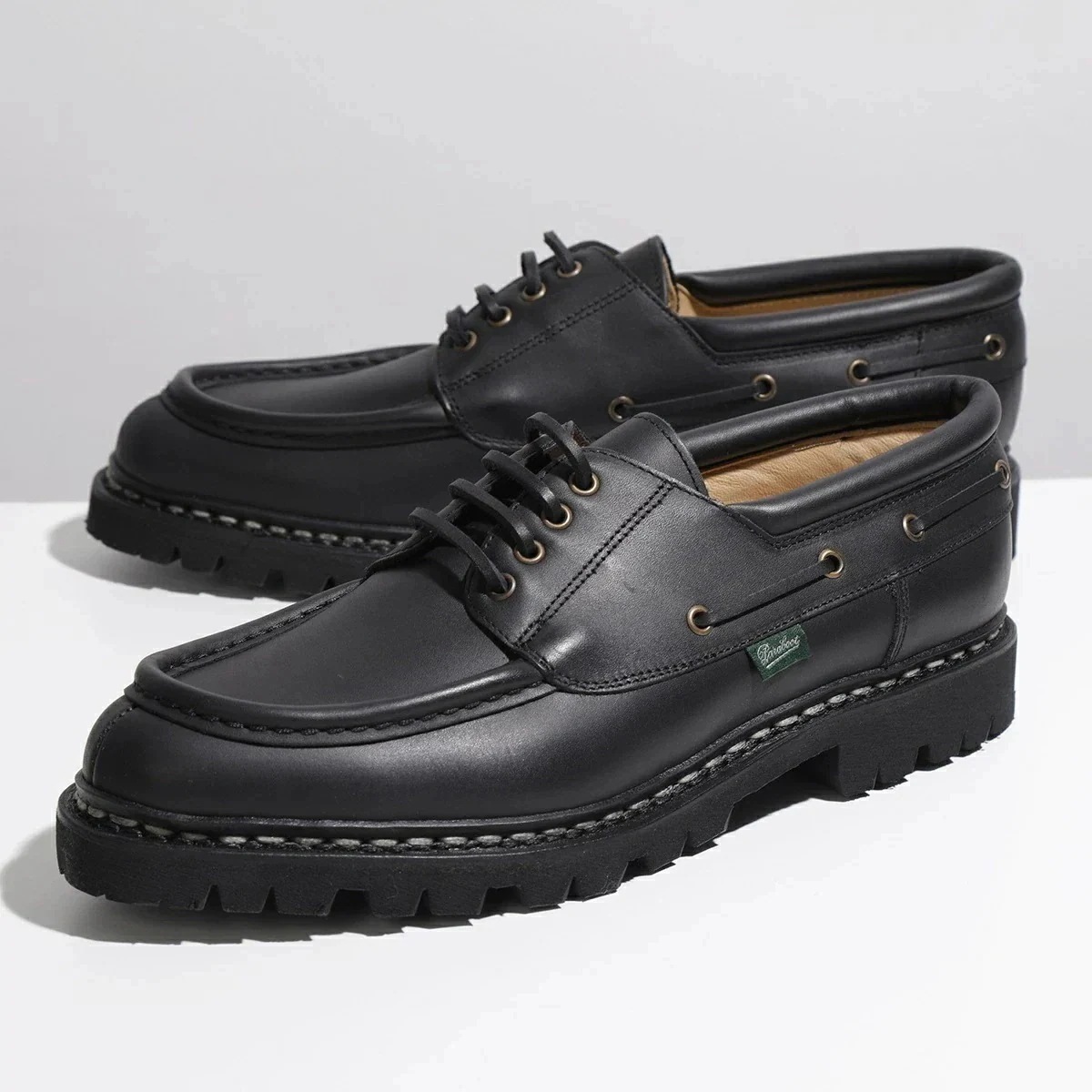 Paraboot パラブーツ モカシンシューズ CHIMEY シメイ 200817 メンズ レースアップ レザー 靴 NOIR