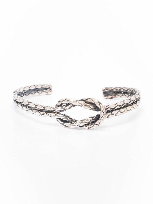 【HARANG】 HR 141B_Silver Tied Rope Bangle Bracelet 正規品