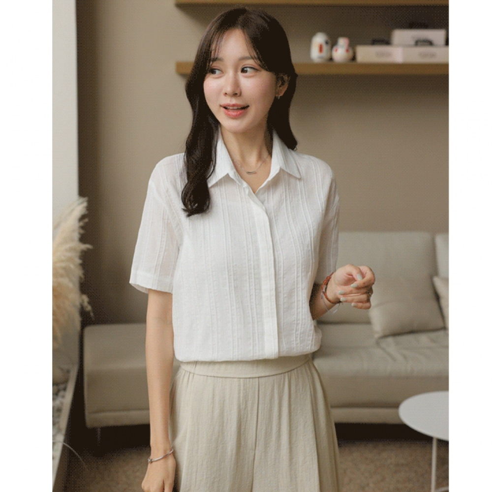 Click & Funny Dindner ストライプシャツ