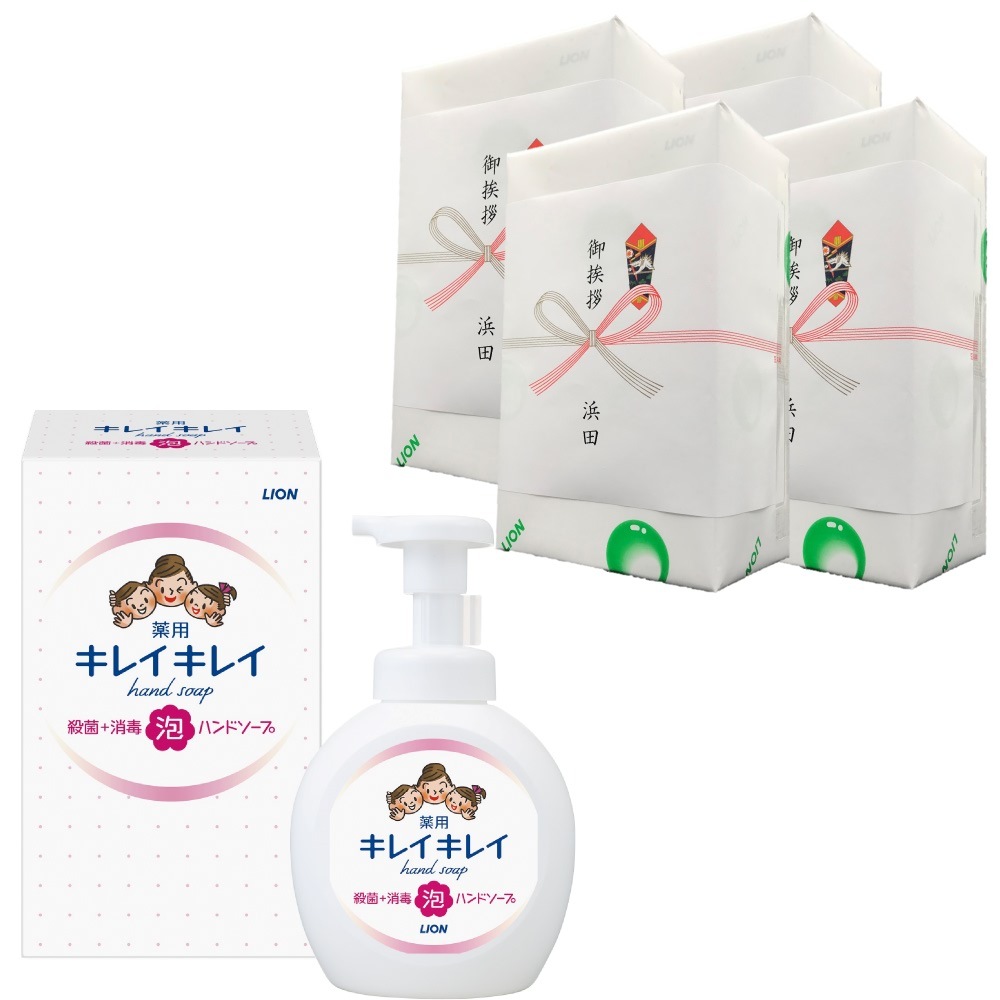 【25個セット】泡ハンドソープ 薬用 250ml のし対応 ラッピング済み 引越し挨拶 粗品 プチギフト 子供会 学校行事 ママ友 景品