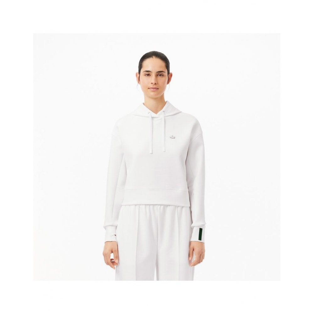ラコステレディースアクティブダブルフェイスフード付きスウェットシャツ SF0281-54N 001