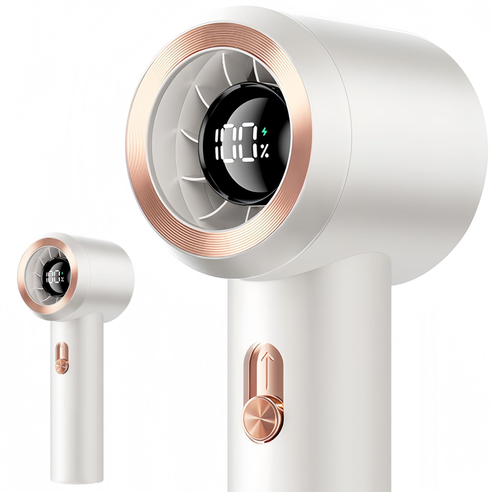 【2025新登場 100段階強風 1秒切替】 ハンディファン 携帯扇風機 小型 強力 3way 手持ち 首掛け 卓上 159g 軽量 ハンドクーラー 暑さ対策 急速充電 大容量バッテリー 16時間 長 4,915円