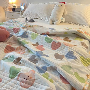 掛け布団 シンプル 薄い 少女 エアコン 洗濯可能 水洗い可 涼み