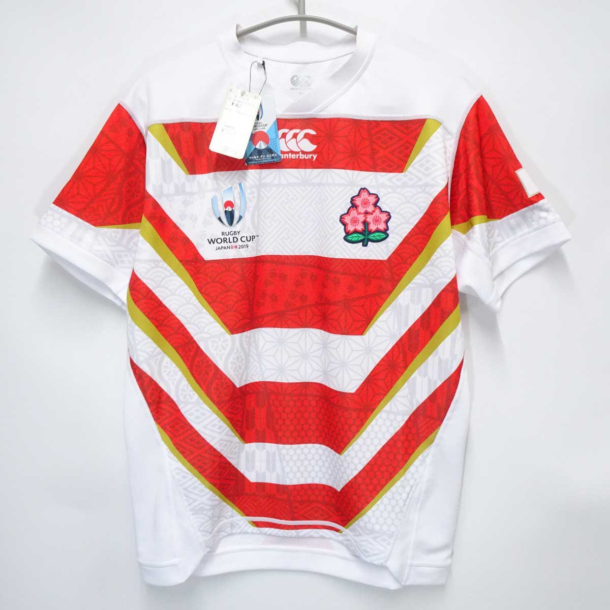 【中古・未使用品】カンタベリー RWC2019 ラグビー 日本代表 ホーム ジャージ ユニフォーム M VWR39000 CANTERBURY ワールドカップ