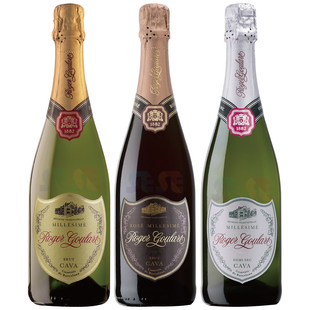 ロジャー・グラート カバ 飲み比べ 3本セット(ゴールド・ブリュット / ロゼ・ブリュット / プラチナ・ドゥミセック)スペイン スパークリングワイン 各750ml
