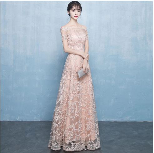 ロング丈の小さなイブニングドレス2023新型ハイエンドパーティー