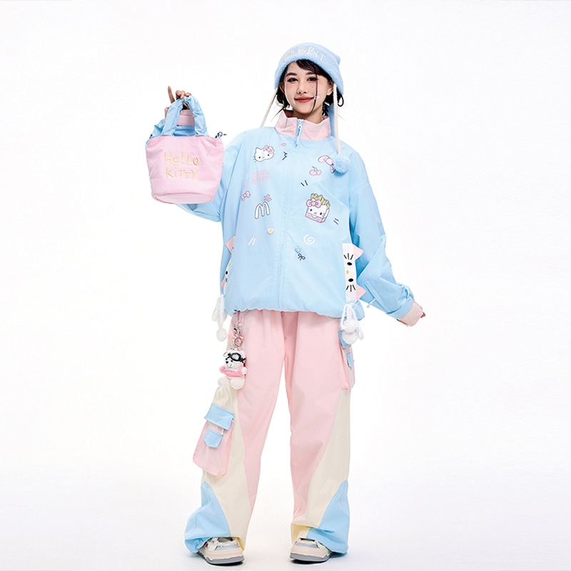 スノーボードウェア 2024 2025 上下セット レディース メンズ 防水15000 ジャケット アウター パンツ ピンク ブルー スノボー スキーウェア スノボウェア 韓国風 防水防寒防雪