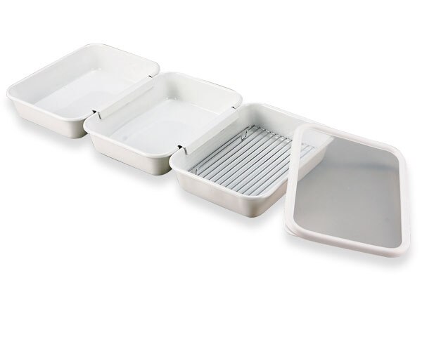 富士琺瑯 よくばりバット 5点セット /琺瑯 ホウロウ ホーロー バットセット 白 ホワイト シンプル おしゃれ 保存容器 蓋付 網付 アミ 便利 スタッキング可能 省スペース 衛生的 下ごしらえ