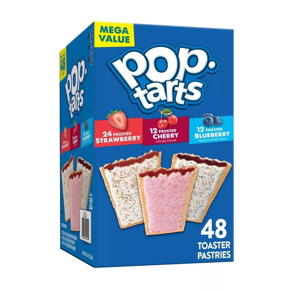 Pop-Tarts Frosted Strawberry Cherry and Blueberry Toaster Pastries - 812oz48ct