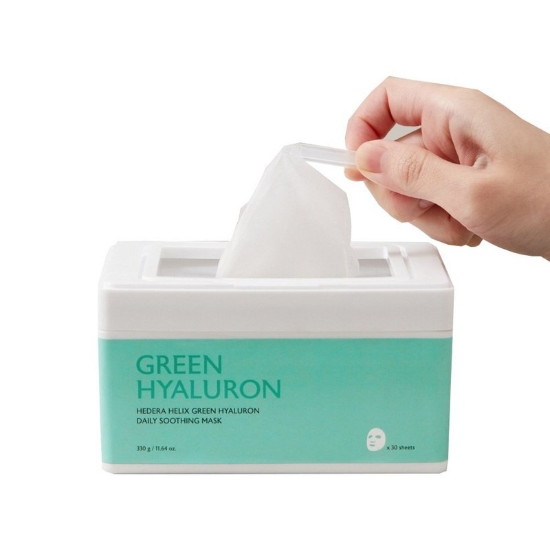 西洋松岳 グリーン ヒアルロン デイリー スージング マスク