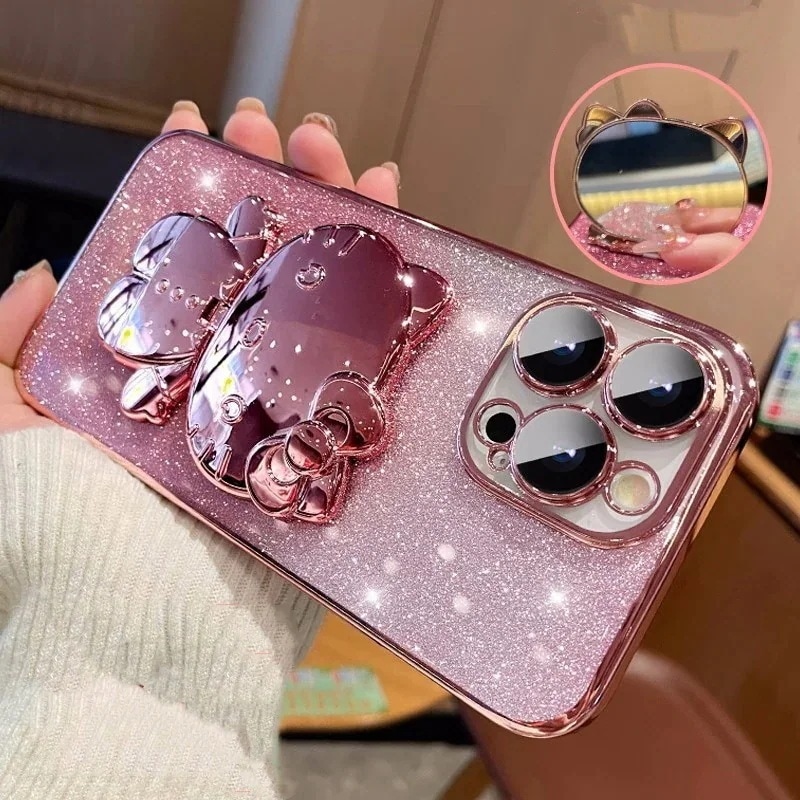 卸売リンク: 1つ買うと10個もらえる 新品 ins【3日出荷】 iPhone ケース ソフトシェル おもしろ サンリオ ネックストラップ付 カラーブレスレット 小さな鏡 iPhone15/14/1