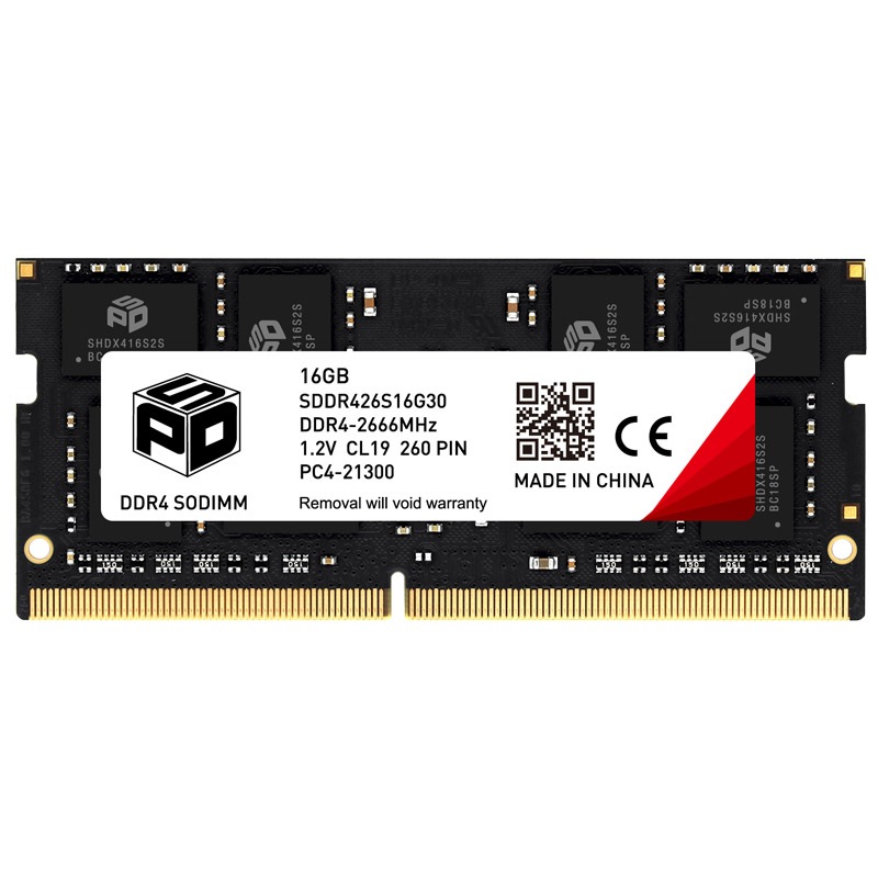 ノートPC用メモリ SPD DDR4-2666 PC4-21300SODIMM 16GB(16GBx1枚) CL19 260 PIN SDDR426S16G30 永久保証 9,786円