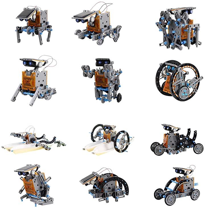 ペコモモワールド 太陽光発電 ソーラーパワー 工作ロボット 作成キット 変形 12種類 組み立て 実験 科学