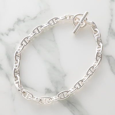 HERMES エルメス ネックレス Chaine dancre GM 29コマ H101265B シェーヌダンクル レディース アンカーチェーン チョーカー silver925 シルバー 391,878円