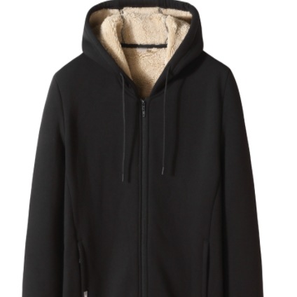 ジップアップパーカー アウター プルオーバー ミディアム丈 袖あり 長袖 フード イージー もこもこ