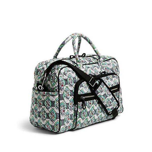 Vera Bradley Iconic Weekender Travel Bag in Paisley Stripes Signature Cotton 並行輸入品