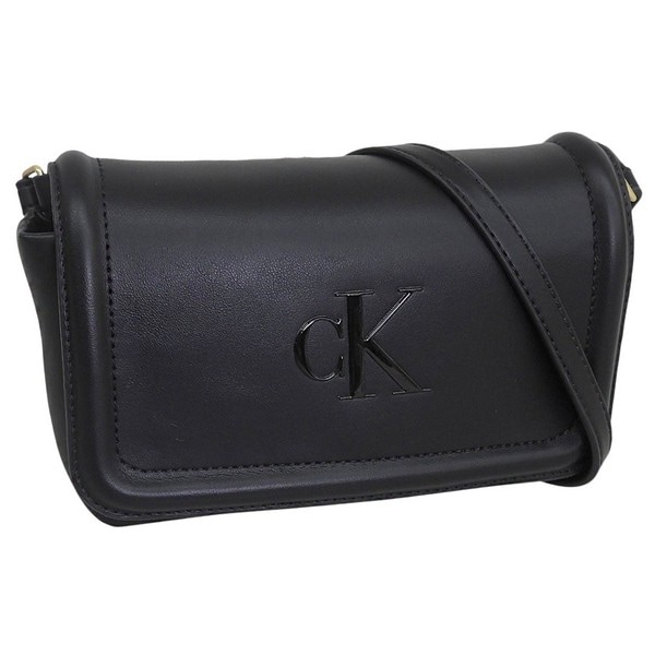 カルバンクライン バッグ レディース ショルダーバッグ ブラック BOLD CK FLAP CROSSBODY LV04F1027G-BLACK CALVIN KLEIN