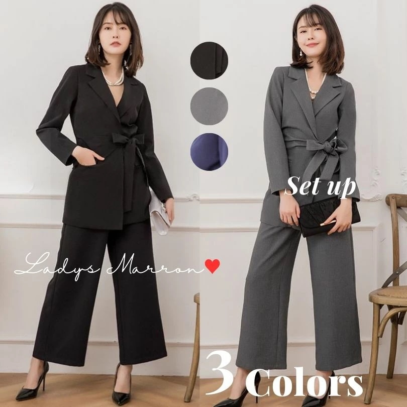 即納 結婚式 パンツスーツ 礼服 パンツスタイル 韓国 レディース 秋 冬 セレモニースーツ セレモニーセットアップ レディース 卒業式スーツ 卒園式スーツ 入学式スーツ 入園式スーツ 黒 白 入学