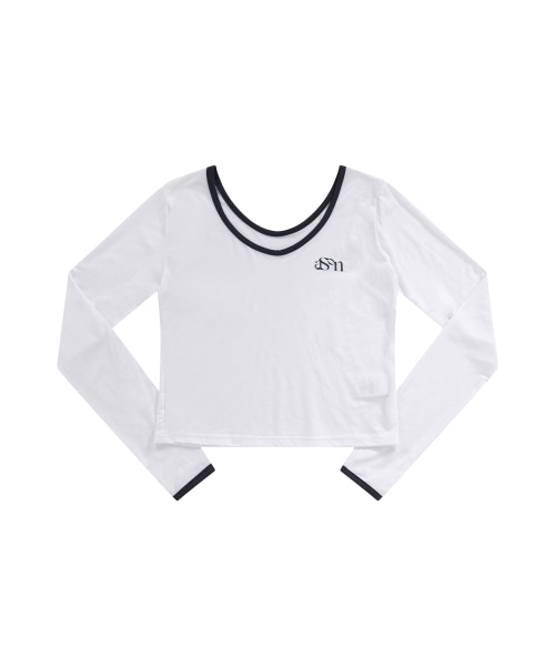 【AS"ON】 EVE RINGER TEE / WHITE 正規品