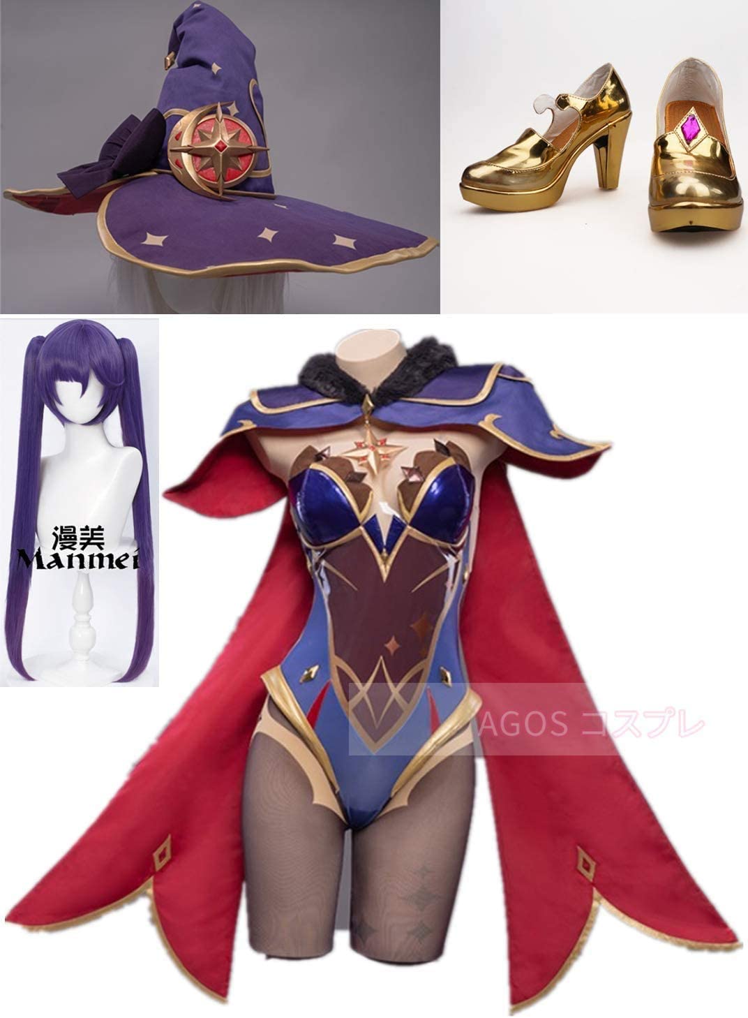 原神 モンド城 モナ コスプレ衣装ウィッグ靴付き