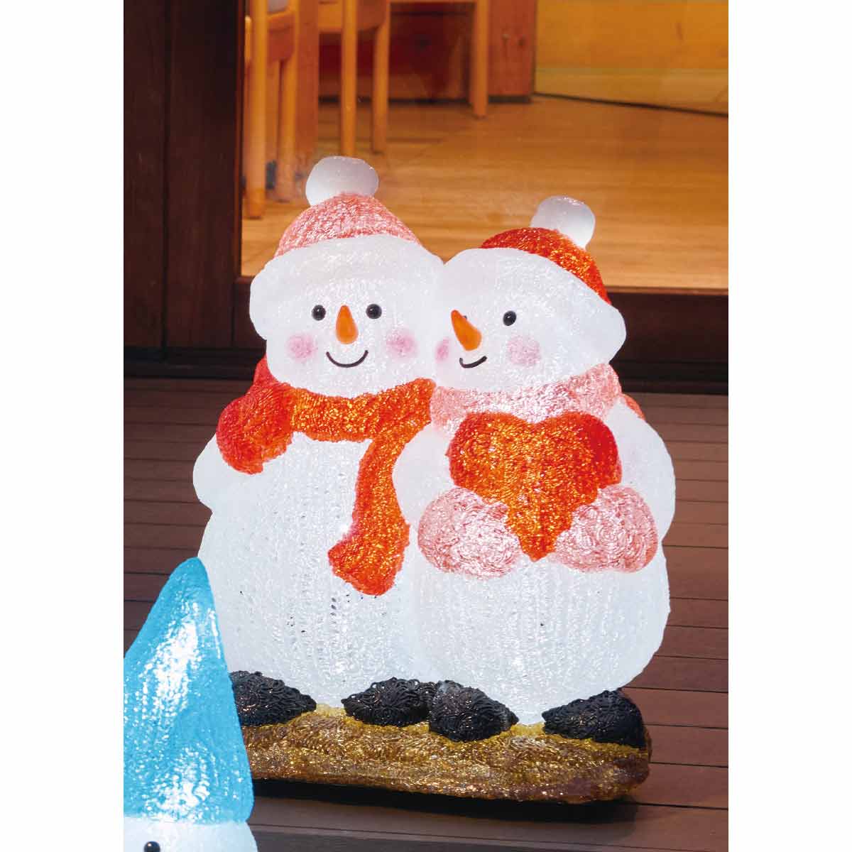 エントリーでポイント5倍！11月4日20:0011月11日1:59LEDブリリアントモチーフ なかよしスノーマン 高さ47cm 1台 イルミネーション ライト イルミネーションライト 屋外 電飾 クリ