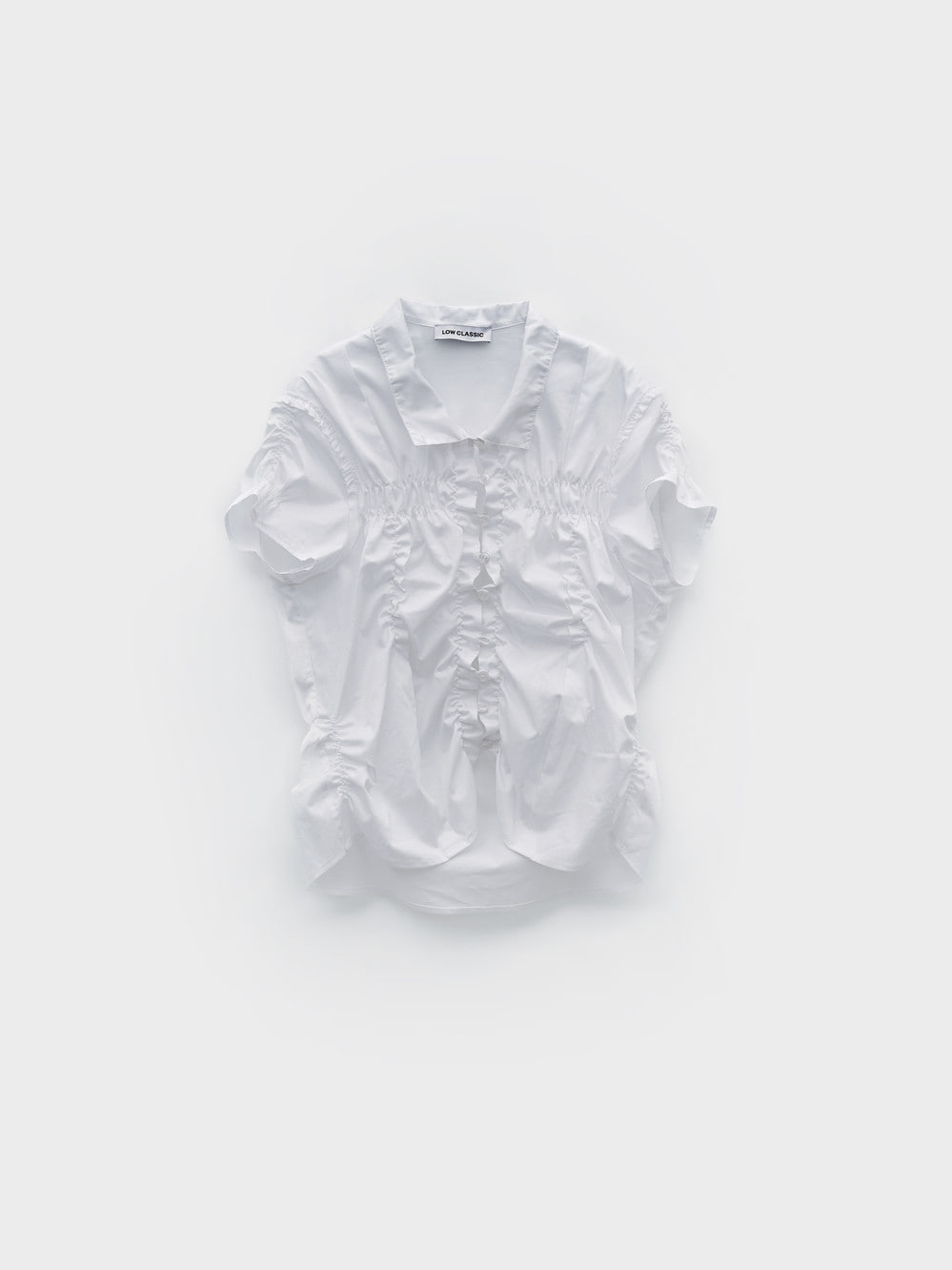 【LOW CLASSIC】 26SS WRINKLE HALF SLEEVE SHIRT : 2COLORS
