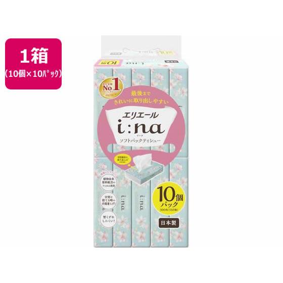 エリエール イーナ ソフトパックティシュー 150組 10個×10パック 大王製紙 142480