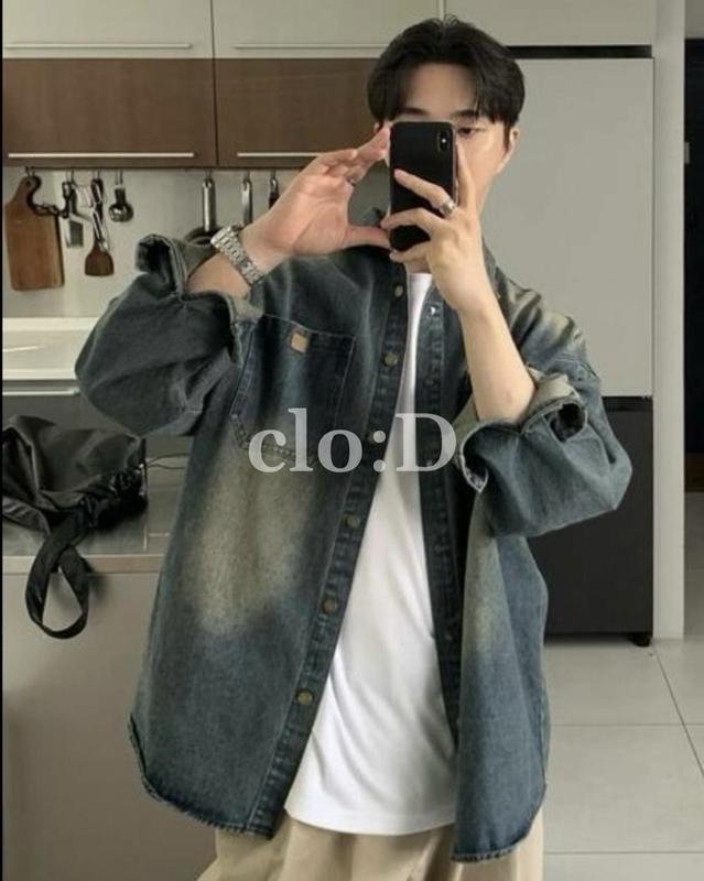 パッチデニムシャツ