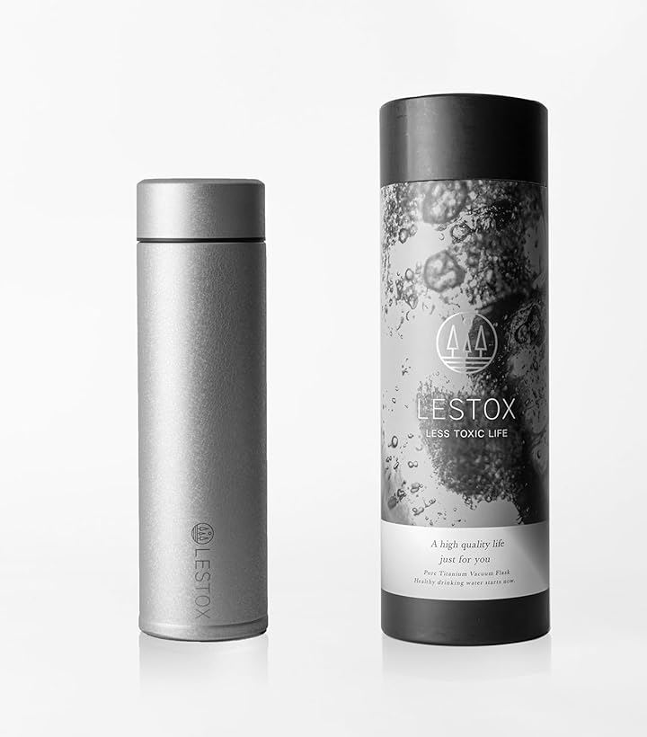 チタン製 水筒 真空ボトル マグボトル ハイブリッドタイプ 純チタン-ステンレス 460ml ダークチタニウム(グレー)