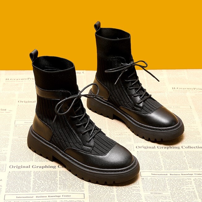 マーチン ブーツ ショートブーツ 厚底 ラウンドトゥ 歩きやすい 走れる 大人可愛い シンプル カジュアル おしゃれ かっこいい スポーティー メンズライク ボーイッシュ ルーズ クール 主役級 無地