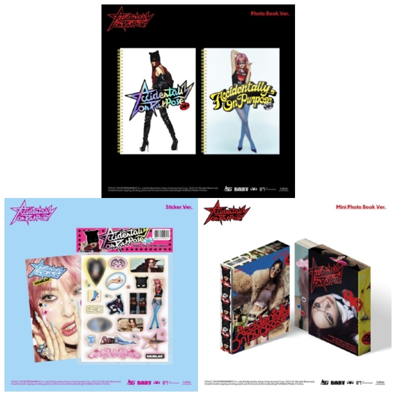 [MEGA][4種セット] SEULGI ミニ2集アルバム [ACCIDENTALLY ON PURPOSE] (PHOTO BOOK ver. 2種+ MINI PHOTO BOOK VER+STI