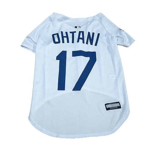 ファンタジーワールド【ペット用品】MLB公式 ドジャース 大谷翔平選手モデル ユニフォーム ジャージ XXLサイズ ホワイト P-0849790211971【ペット用野球ウェア】