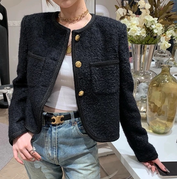 レディース コート アウター 上着 ツイードコート ショート 長袖 襟なし フェミニン 前開き 異国風 ボタン かわいい 大人可愛い きれいめ シンプル カジュアル 上品 おしゃれ レトロ こなれ感 7,681円