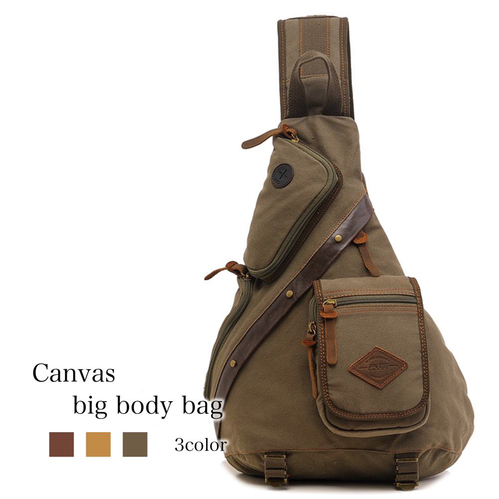 ボディバッグ メンズ 帆布ビッグボディバッグ おしゃれ かっこいい ショルダーバッグ 冬 軽い 夏 50代 春 きれいめ 大きめ 30代 ブランド 40代 横型 ハイ 大容量 大人 ウエストポーチ お