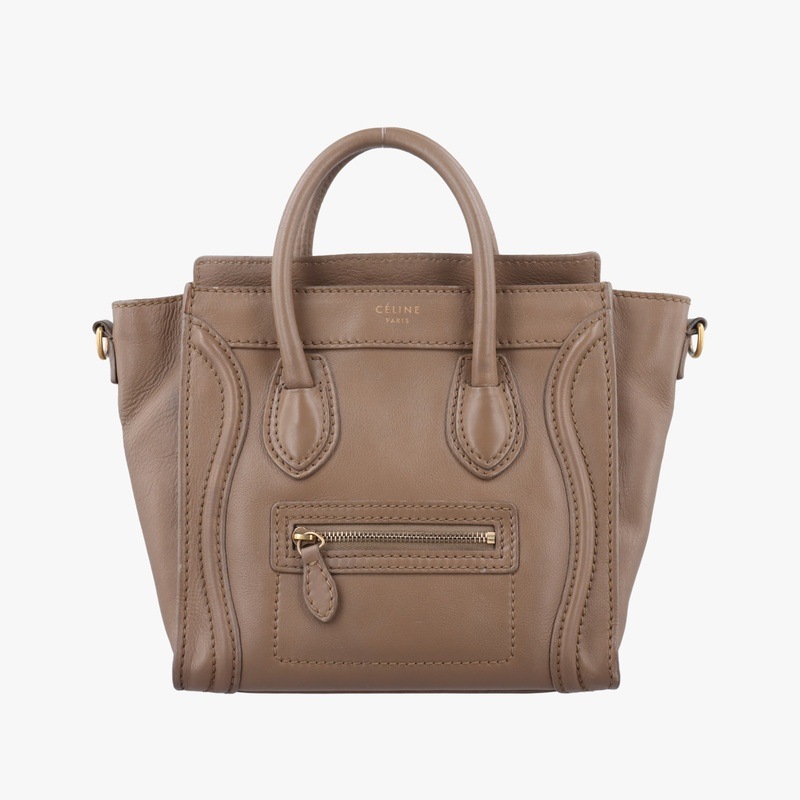 ラゲージナノショッパーブラウンレザーF-ZP-0151中古