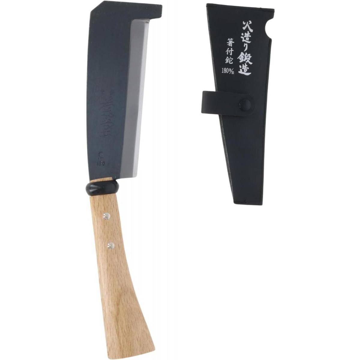 高儀 菊堂 箸付 片刃 ナタ 180mm 薪割 火造り鍛造 鉈 なた TAKAGI