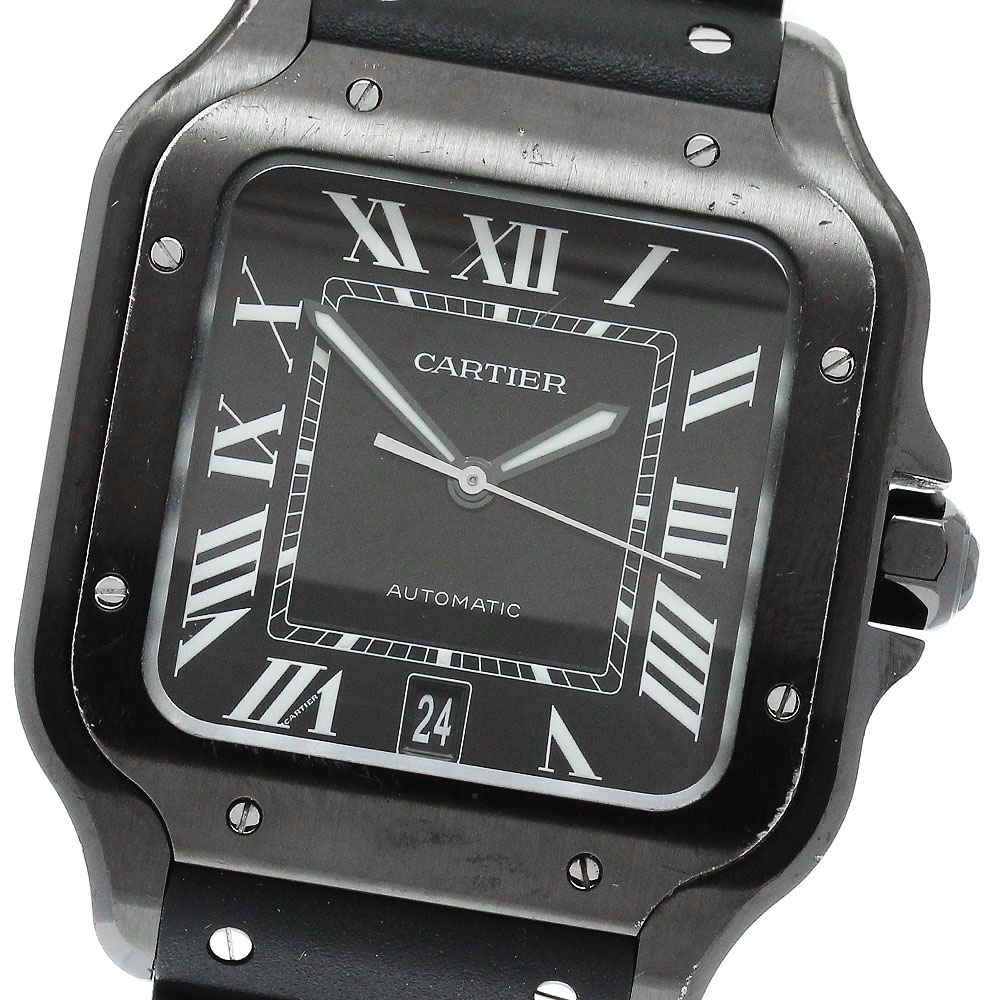 カルティエ CARTIER WSSA0039 サントス ドゥ カルティエ デイト 自動巻き メンズ 保証書付き_876107【中古】