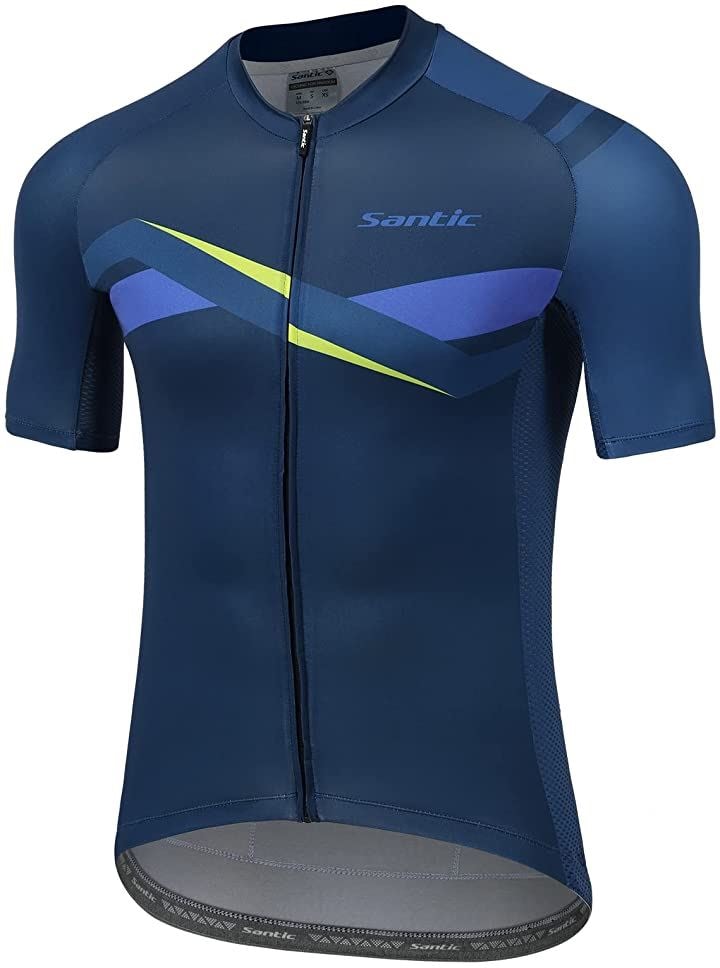 メンズ サイクルジャージ(ブルー, XL)