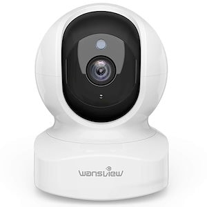 Wansview Q5ネットワークカメラ 300万画素 2Kベイビーモニター Wi-Fiカメラ ワイヤレス屋内防犯カメラ ペットカメラ 360度ベビー老人ペット見守り 2.4gwifi対応 動体検知
