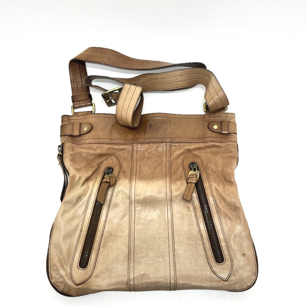 BALLY バリー ショルダーバッグ グラデーション 斜め掛け カバン バッグ 斜め掛け レザー ブラウン