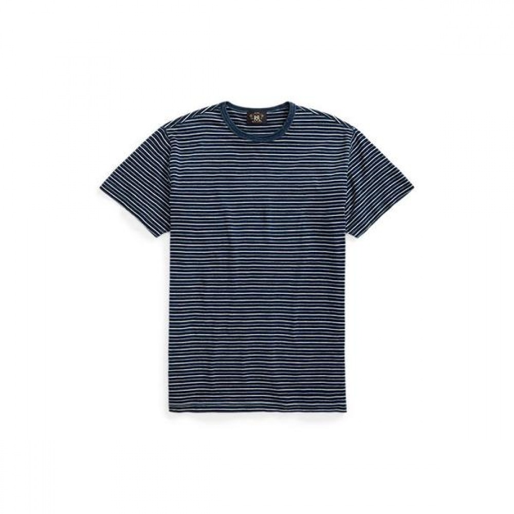 RRL インディゴストライプジャージ T シャツ (MNRRTSH1N820115410)
