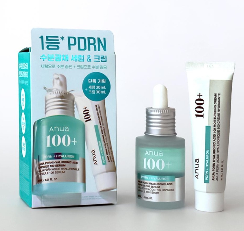 アヌアフィジアルエンヒアルロン酸カプセル100セラム30ml企画(+クリーム30ml)/pdrn 美容液/スキンケアパッド/しわ改善/肌整頓/弾力強化/肌のキメを整える/光彩肌/水分充