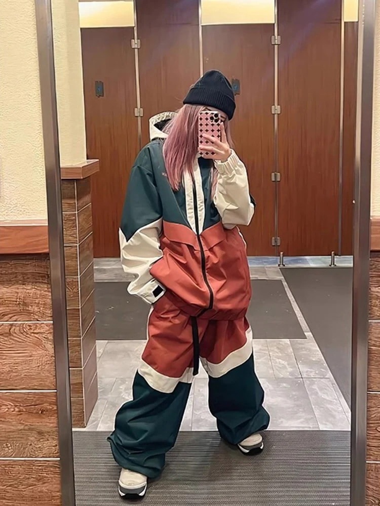 上下セット スノーボードウェア 韓国ファッション スポーツシリーズ スノーボードウェア