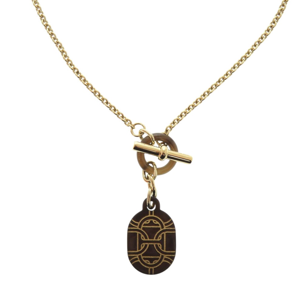 未使用品 シェーヌダンクル ネックレス バッファローホーン 0027【中古】 レディース