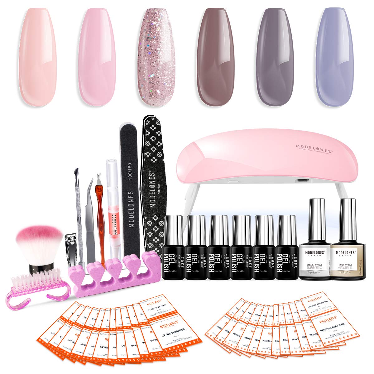 [アメリカ直送] [安全で信頼性のある商品] モデル1 ゲルネイルスターターキット ミニLEDネイル