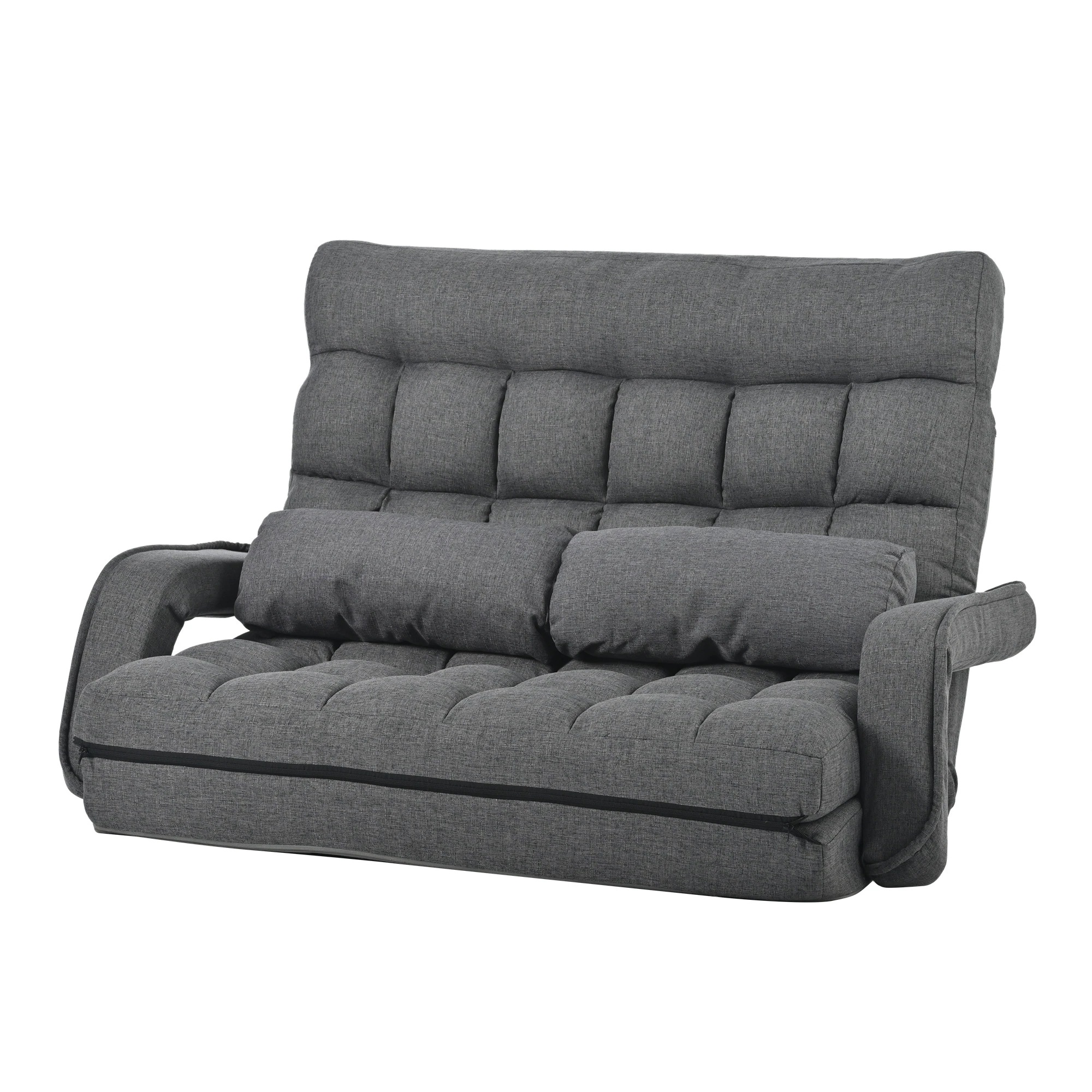 218座椅子 二人掛け 4WAY 連動肘つき リクライニングソファ 折りたたみ 座いす 2人掛けソファー ハイバック リクライニング 低い椅子 ローソファー コンパクト リラックスチェア リクライニン 20,945円