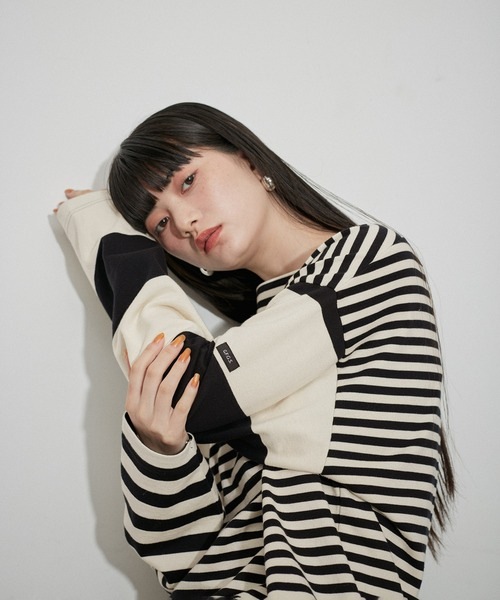 tシャツ Tシャツ 「G.F.G.S. for ADAM ET ROPE」 別注ボートネックボーダー レディース